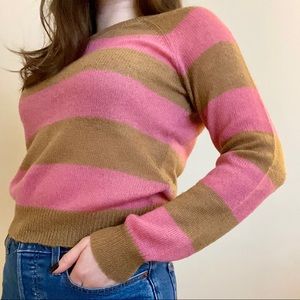 Pink and brown striped H&M knit.